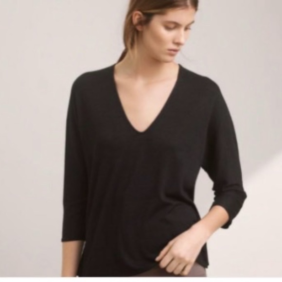 Aritzia Wilfred Aneta BLACK GREY Top - Picture 7 of 7